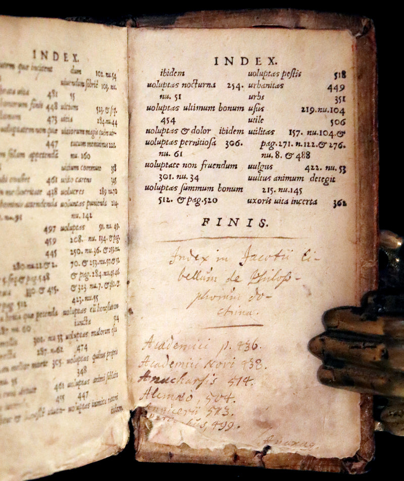 1584 Rare Latin vellum Book - Cicero Sayings, Aphorisms, and Moral Sentences. Philosophy.