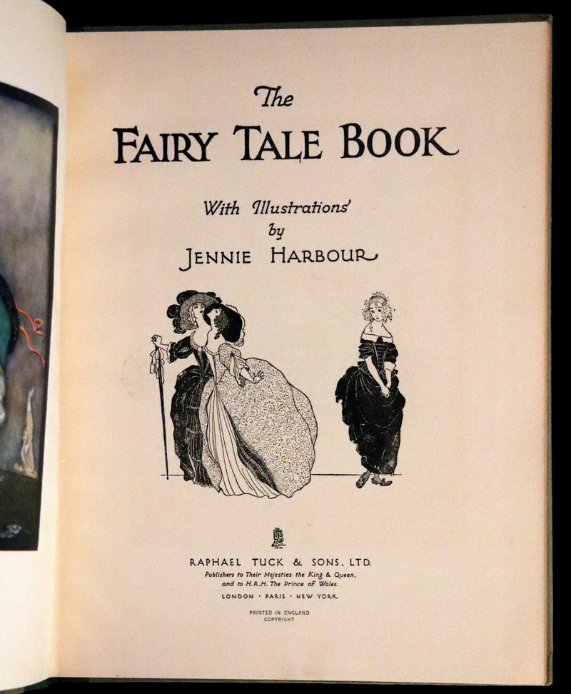1930 Scarce First Edition - The Fairy Tales Book illustrated by Jennie Harbour.