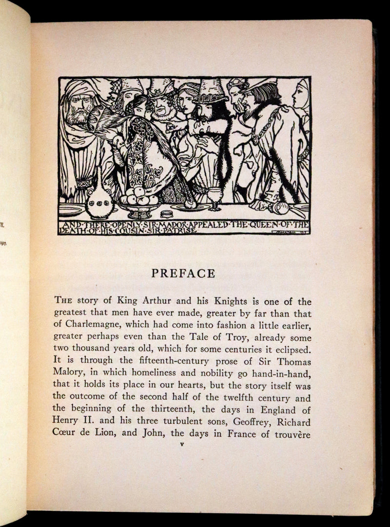 1917 Rare First Edition - Romance of King Arthur and His Knights of the Round Table illustrated by Rackham.