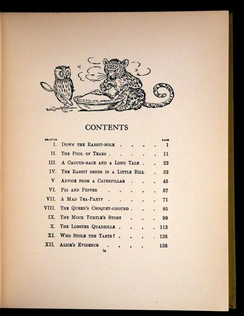 1930 Rare First Edition Illustrated by William Henry Walker - Alice's Adventures in Wonderland.