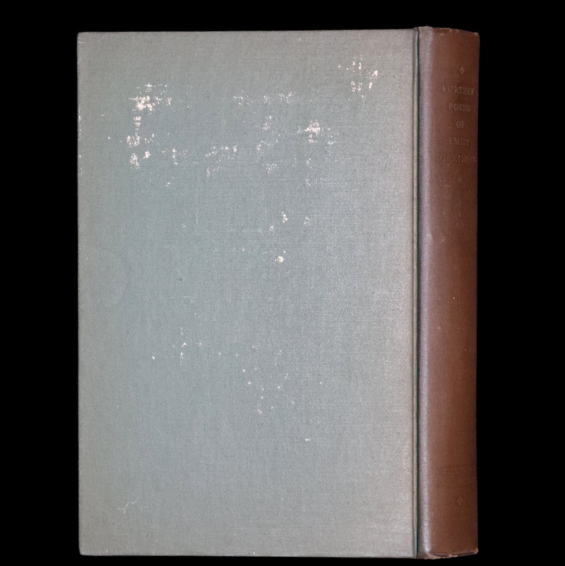 1929 Scarce First Edition, first printing - Further Poems of Emily Dickinson Edited by her niece, Martha Dickinson.