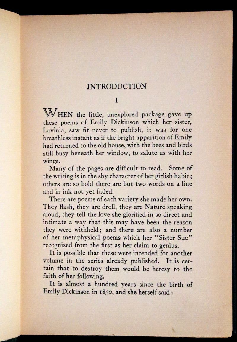 1929 Scarce First Edition, first printing - Further Poems of Emily Dickinson Edited by her niece, Martha Dickinson.