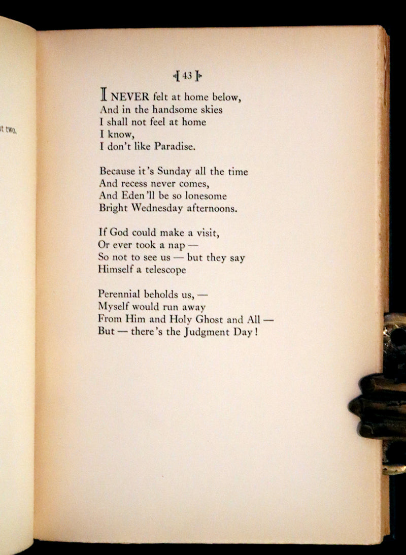 1929 Scarce First Edition, first printing - Further Poems of Emily Dickinson Edited by her niece, Martha Dickinson.