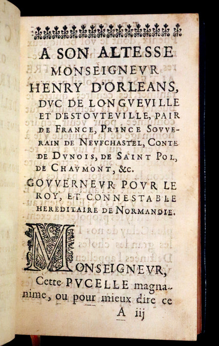 1656 Rare French Book - Joan Of Arc - La Pucelle ou la France delivree. Poeme heroique.