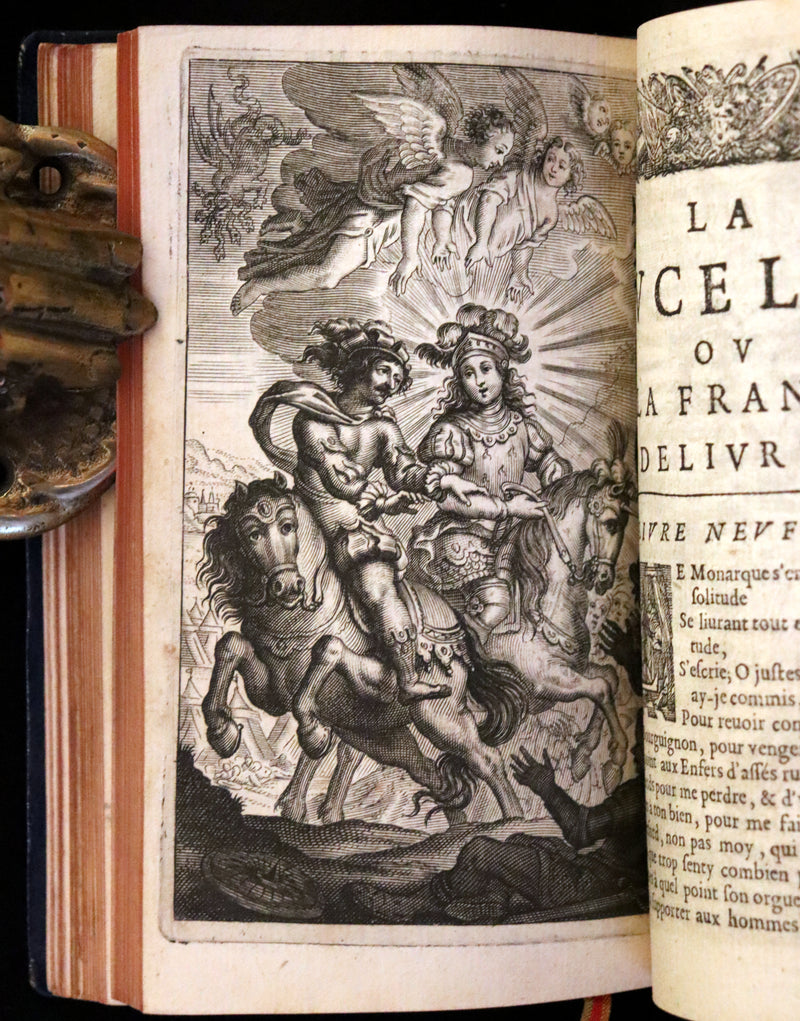 1656 Rare French Book - Joan Of Arc - La Pucelle ou la France delivree. Poeme heroique.