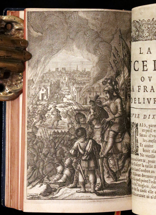 1656 Rare French Book - Joan Of Arc - La Pucelle ou la France delivree. Poeme heroique.