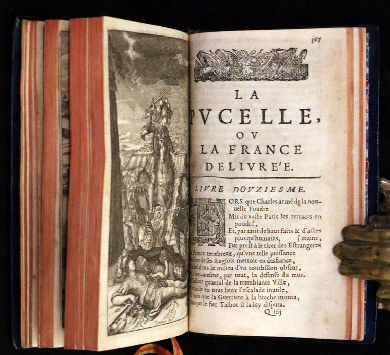 1656 Rare French Book - Joan Of Arc - La Pucelle ou la France delivree. Poeme heroique.