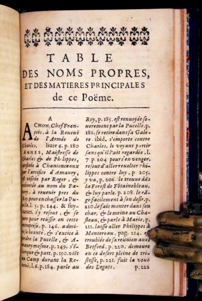 1656 Rare French Book - Joan Of Arc - La Pucelle ou la France delivree. Poeme heroique.