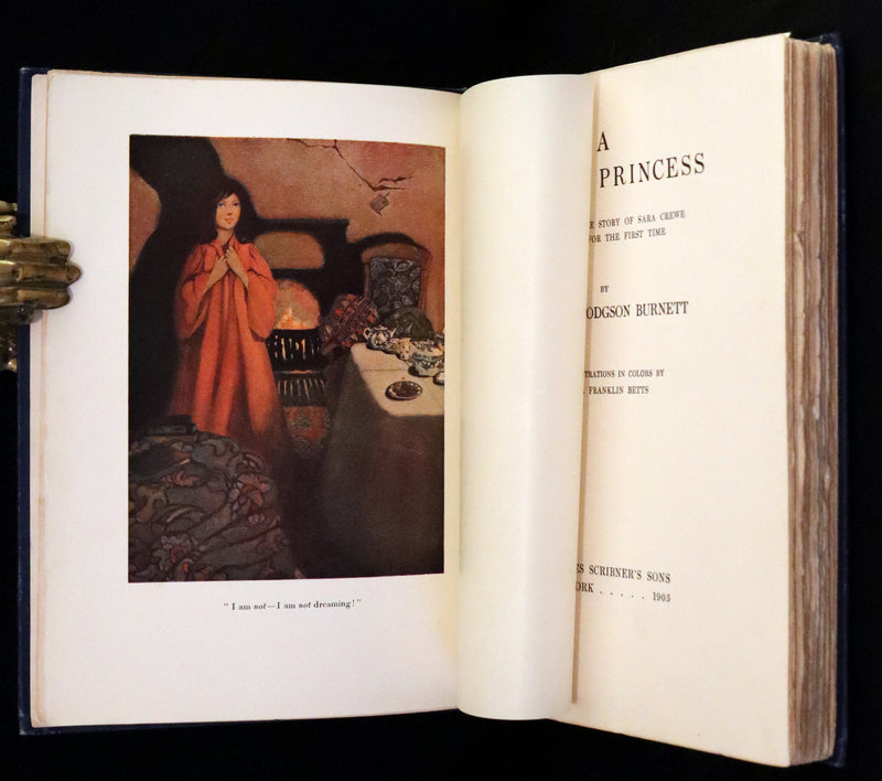 1905 Scarce First Edition - A Little Princess by Frances Hodgson Burnett illustrated by Ethel Franklin Betts Bains.