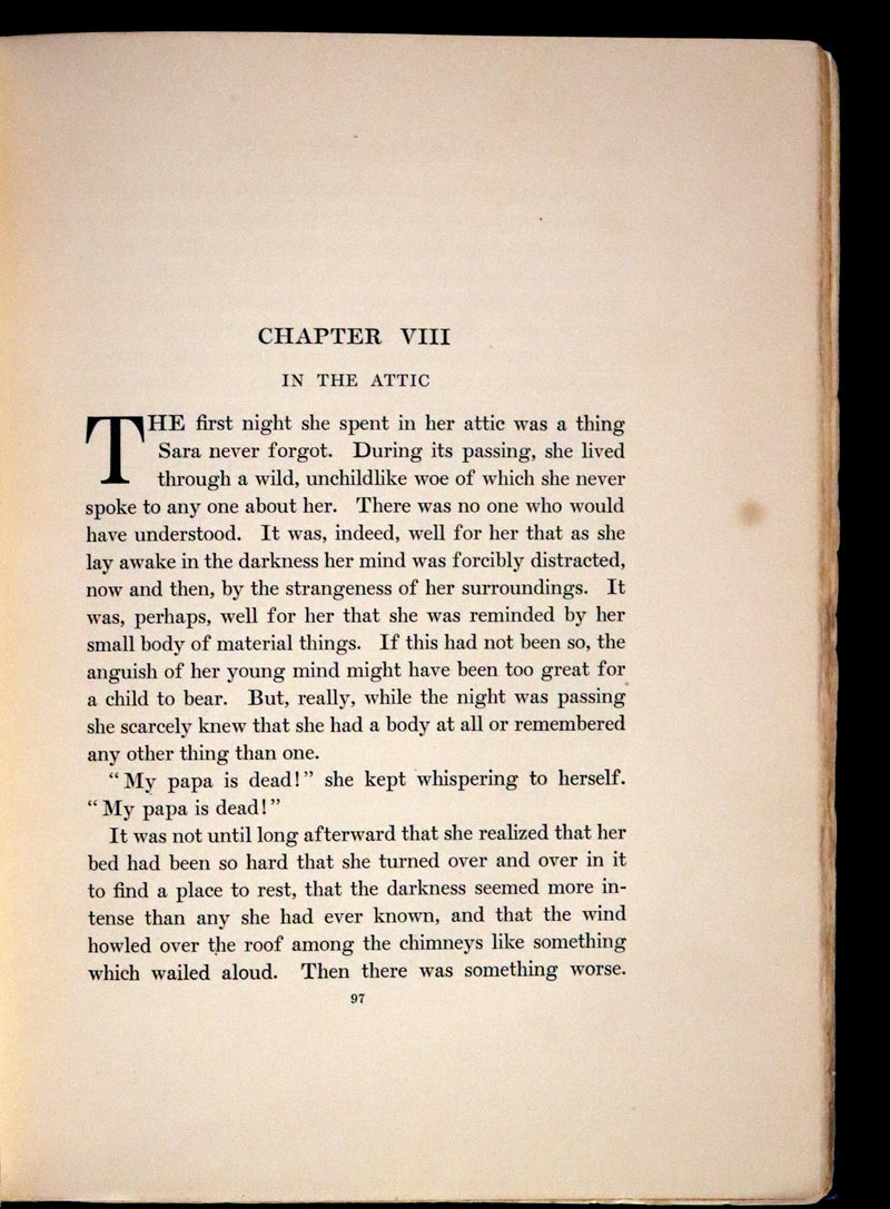 1905 Scarce First Edition - A Little Princess by Frances Hodgson Burnett illustrated by Ethel Franklin Betts Bains.