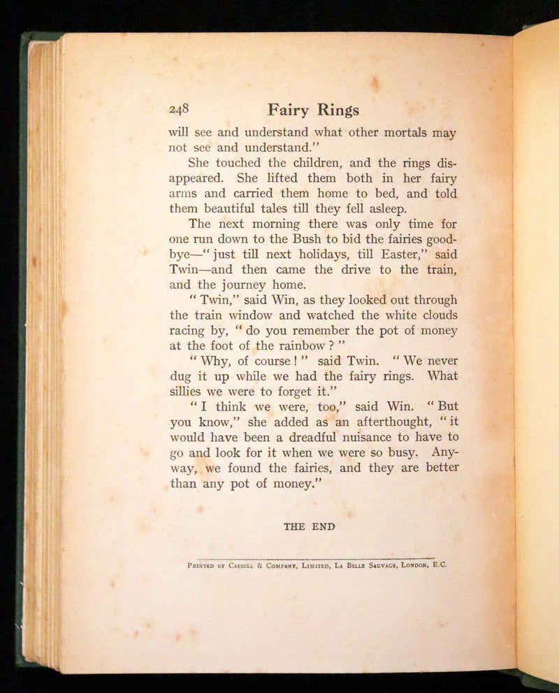 1911 Scarce First Edition - Fairy Rings by Edith Howes illustrated by Frank Watkins.
