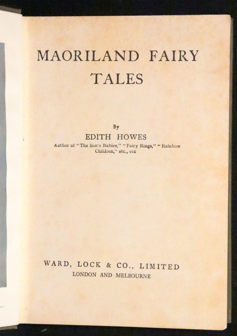 1936 Scarce Book - Maoriland Fairy Tales by Edith Howes - New Zealand Maori Tales.