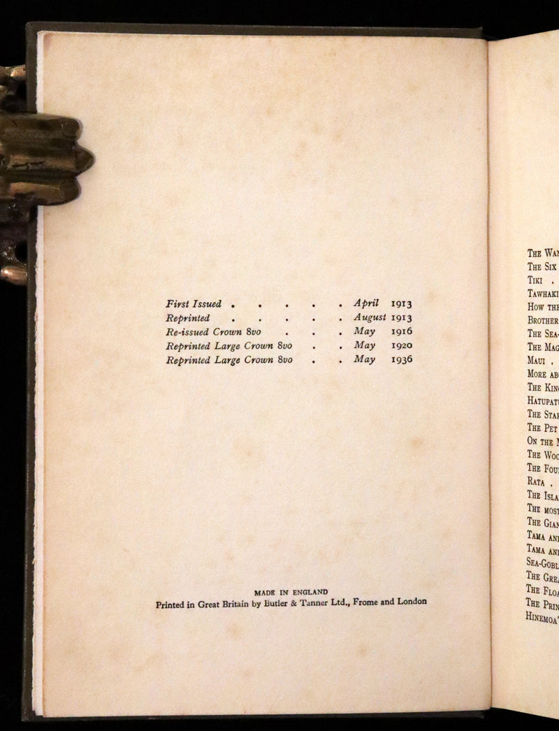 1936 Scarce Book - Maoriland Fairy Tales by Edith Howes - New Zealand Maori Tales.