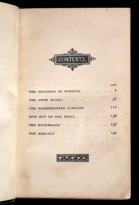 1867 Rare Victorian Edition - Andersen's Goloshes of Fortune and Snow Queen. Illustrated.