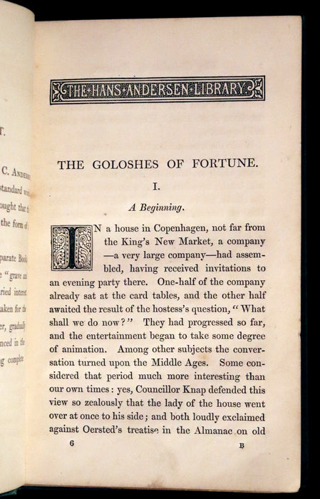 1867 Rare Victorian Edition - Andersen's Goloshes of Fortune and Snow Queen. Illustrated.