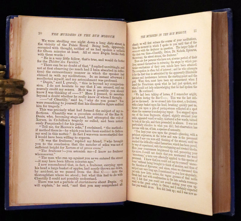1887 Scarce Book - The Murders in the Rue Morgue and Other Tales by Edgar Allan POE (Pit and Pendulum, Fall of House of Usher, Narrative of A. Gordon Pym, ...).