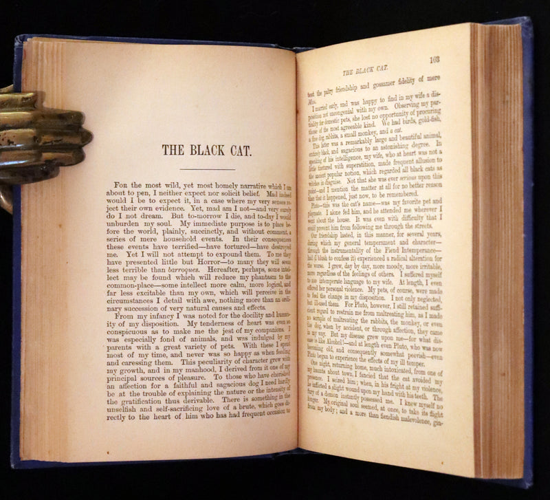 1887 Scarce Book - The Murders in the Rue Morgue and Other Tales by Edgar Allan POE (Pit and Pendulum, Fall of House of Usher, Narrative of A. Gordon Pym, ...).