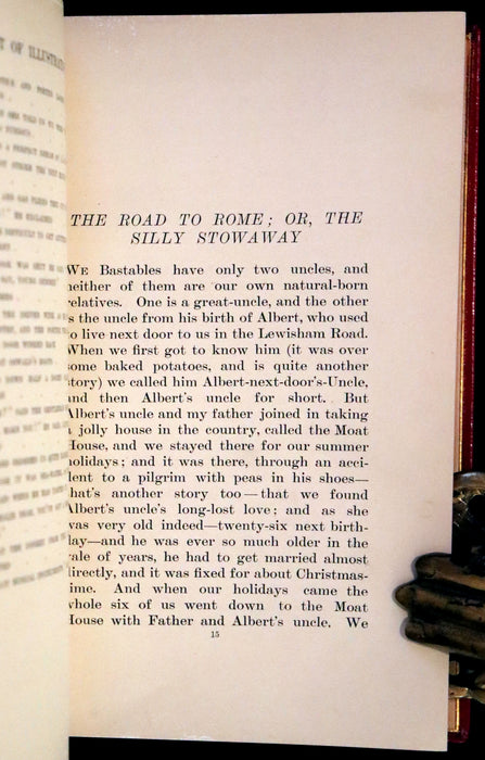 1904 First Edition bound by Bayntun-Riviere - New Treasure Seekers by Edith Nesbit illustrated by Gordon Browne.