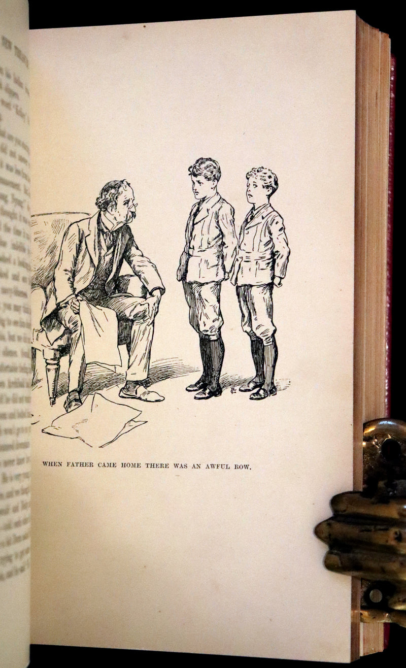 1904 First Edition bound by Bayntun-Riviere - New Treasure Seekers by Edith Nesbit illustrated by Gordon Browne.