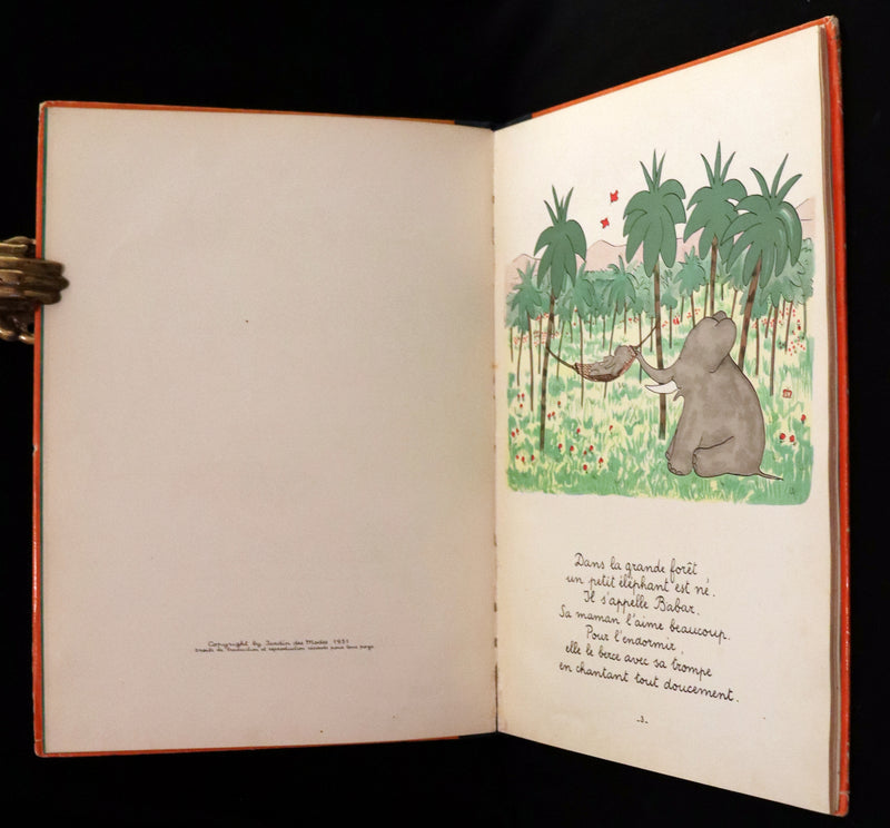 1931 True French First Edition - Histoire de Babar le Petit Elephant by Jean de Brunhoff.