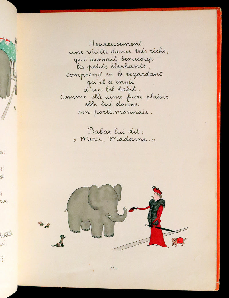 1931 True French First Edition - Histoire de Babar le Petit Elephant by Jean de Brunhoff.
