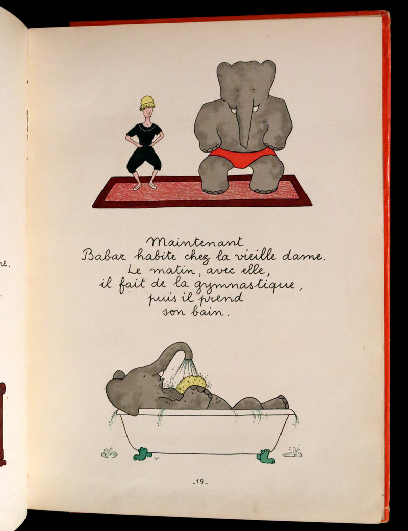 1931 True French First Edition - Histoire de Babar le Petit Elephant by Jean de Brunhoff.
