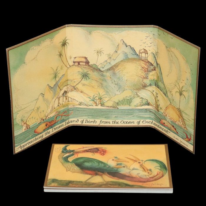 1995 Scarce First Edition - Sketches from the Dream Island of Birds, postcard set by Charles van Sandwyk.