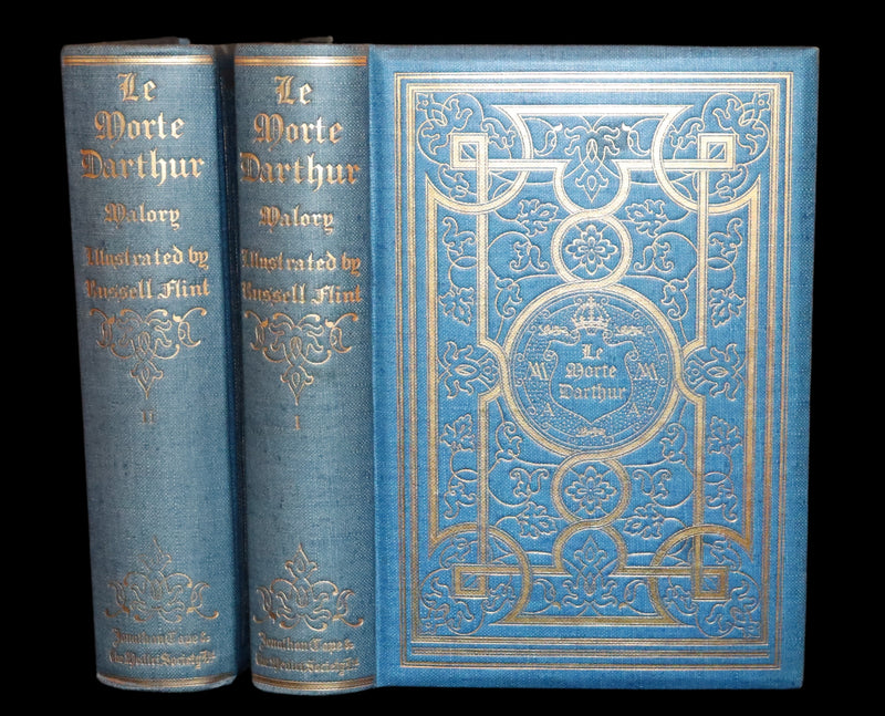 1923 Rare Book set - Le Morte Darthur, The History of King Arthur and of His Noble Knights of the Round Table.