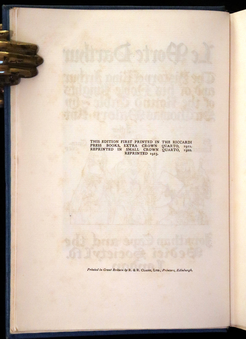 1923 Rare Book set - Le Morte Darthur, The History of King Arthur and of His Noble Knights of the Round Table.