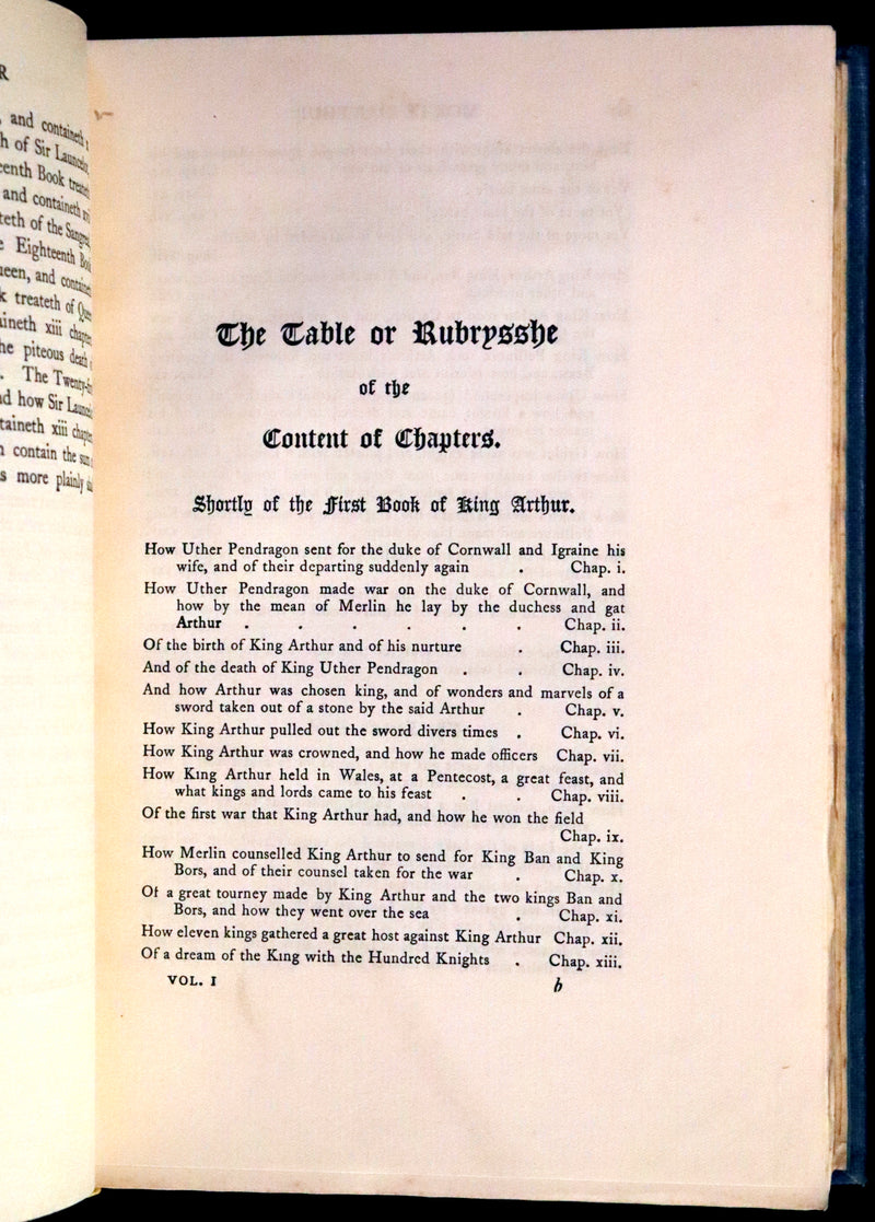 1923 Rare Book set - Le Morte Darthur, The History of King Arthur and of His Noble Knights of the Round Table.