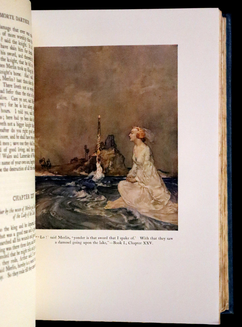 1923 Rare Book set - Le Morte Darthur, The History of King Arthur and of His Noble Knights of the Round Table.