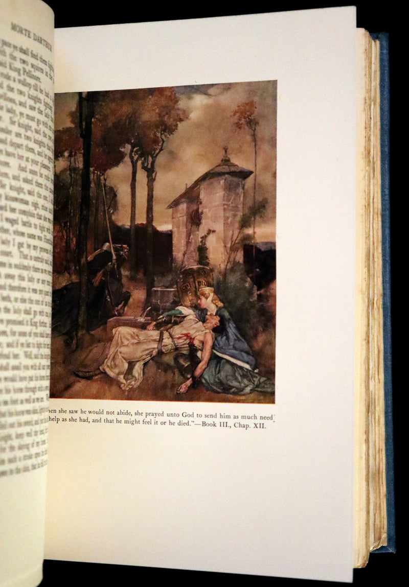 1923 Rare Book set - Le Morte Darthur, The History of King Arthur and of His Noble Knights of the Round Table.