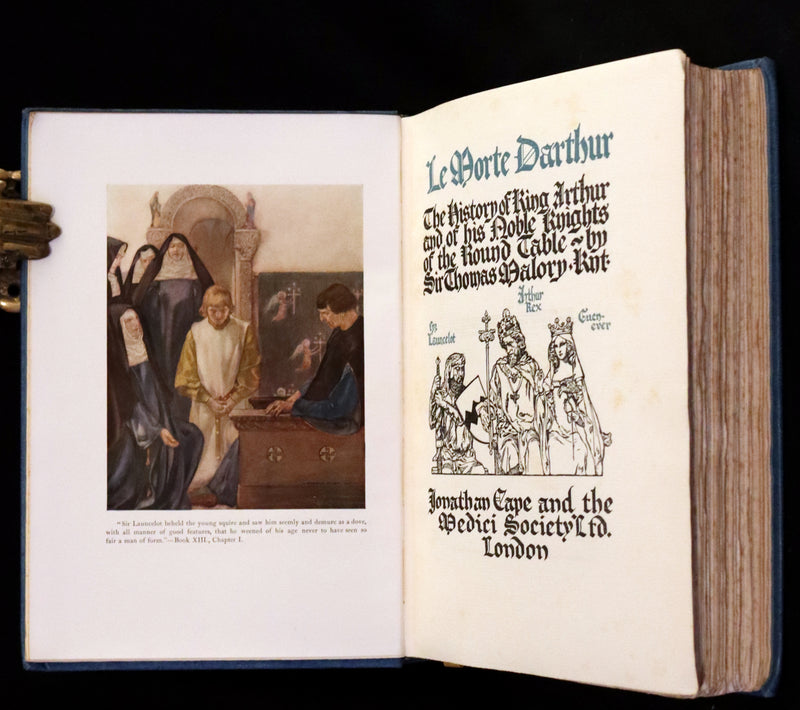1923 Rare Book set - Le Morte Darthur, The History of King Arthur and of His Noble Knights of the Round Table.
