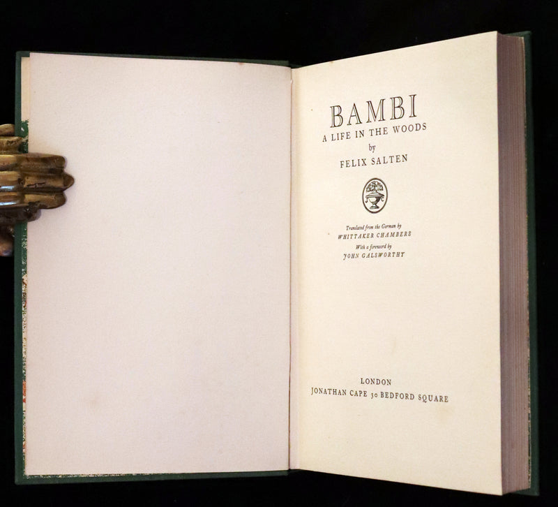 1928 Rare First UK Edition - Bambi a Life in the Woods by Felix Salten. Illustrated.