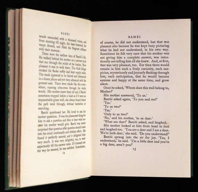 1928 Rare First UK Edition - Bambi a Life in the Woods by Felix Salten. Illustrated.
