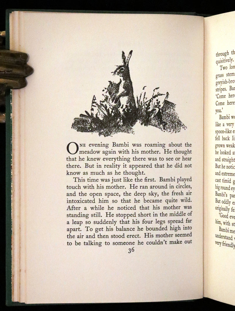 1928 Rare First UK Edition - Bambi a Life in the Woods by Felix Salten. Illustrated.