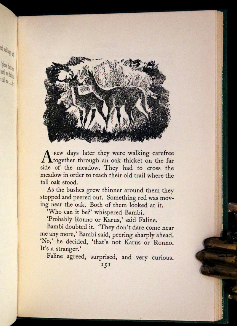 1928 Rare First UK Edition - Bambi a Life in the Woods by Felix Salten. Illustrated.
