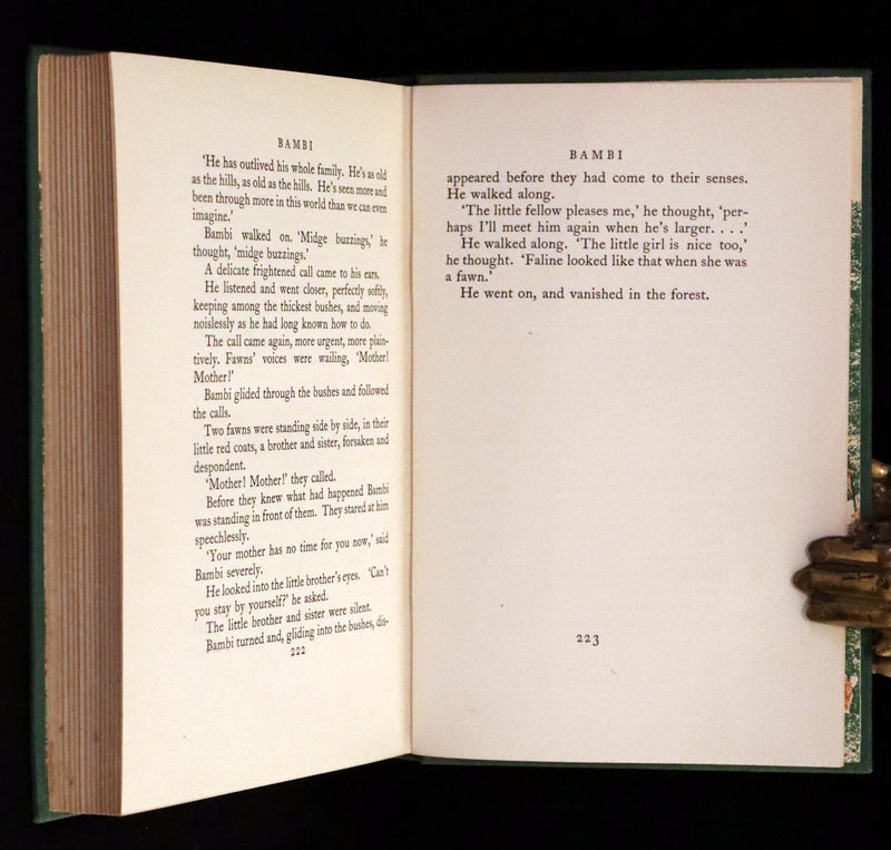 1928 Rare First UK Edition - Bambi a Life in the Woods by Felix Salten. Illustrated.