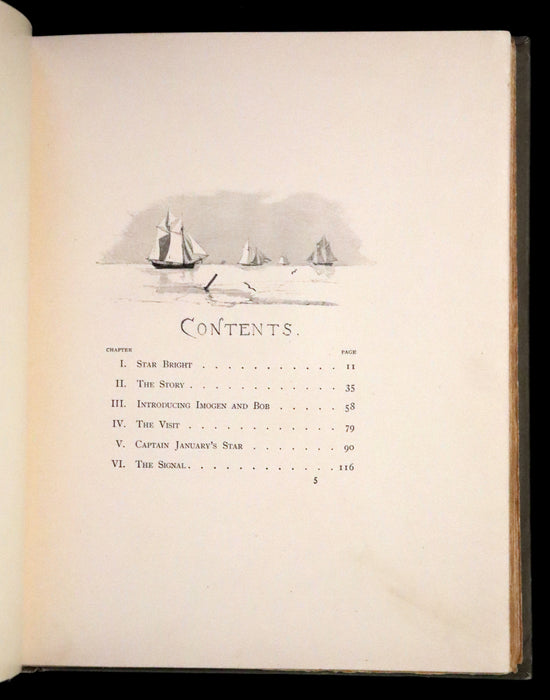 1893 Rare Victorian Book - Captain January, Lighthouse Keeper and His Little Girl by Laura E. Richards. Illustrated.