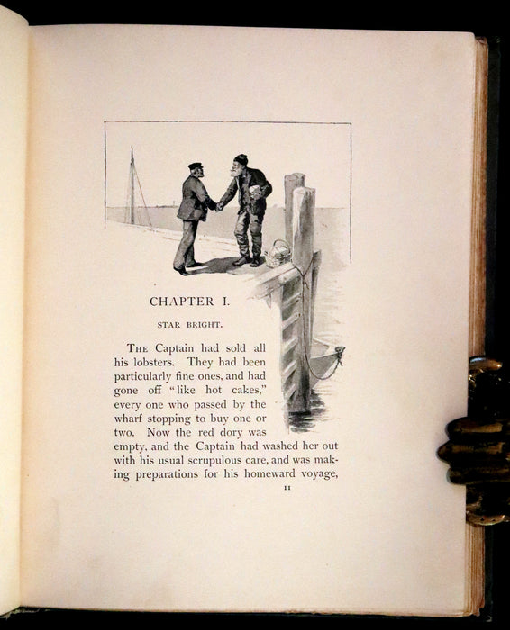 1893 Rare Victorian Book - Captain January, Lighthouse Keeper and His Little Girl by Laura E. Richards. Illustrated.