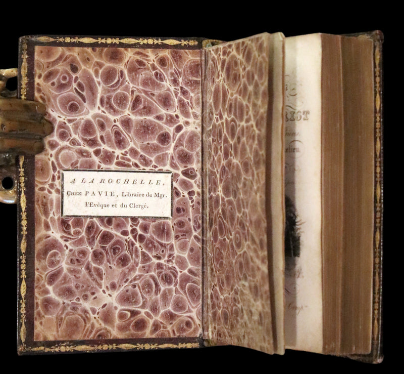 1828 Rare French Book - The Imitation of Christ - L'Imitation de Jesus Christ, Illustrated.