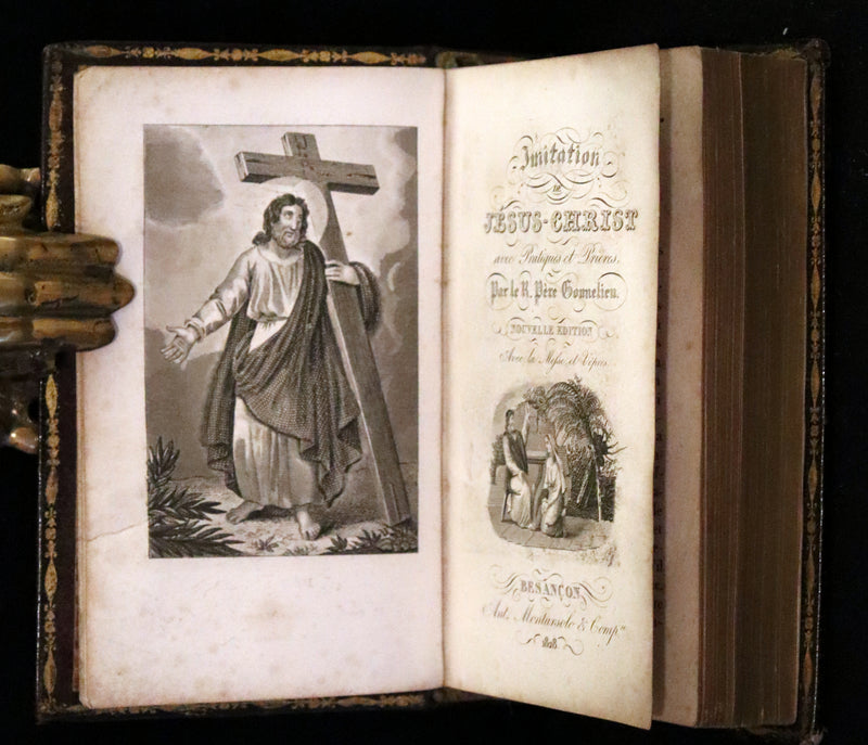 1828 Rare French Book - The Imitation of Christ - L'Imitation de Jesus Christ, Illustrated.