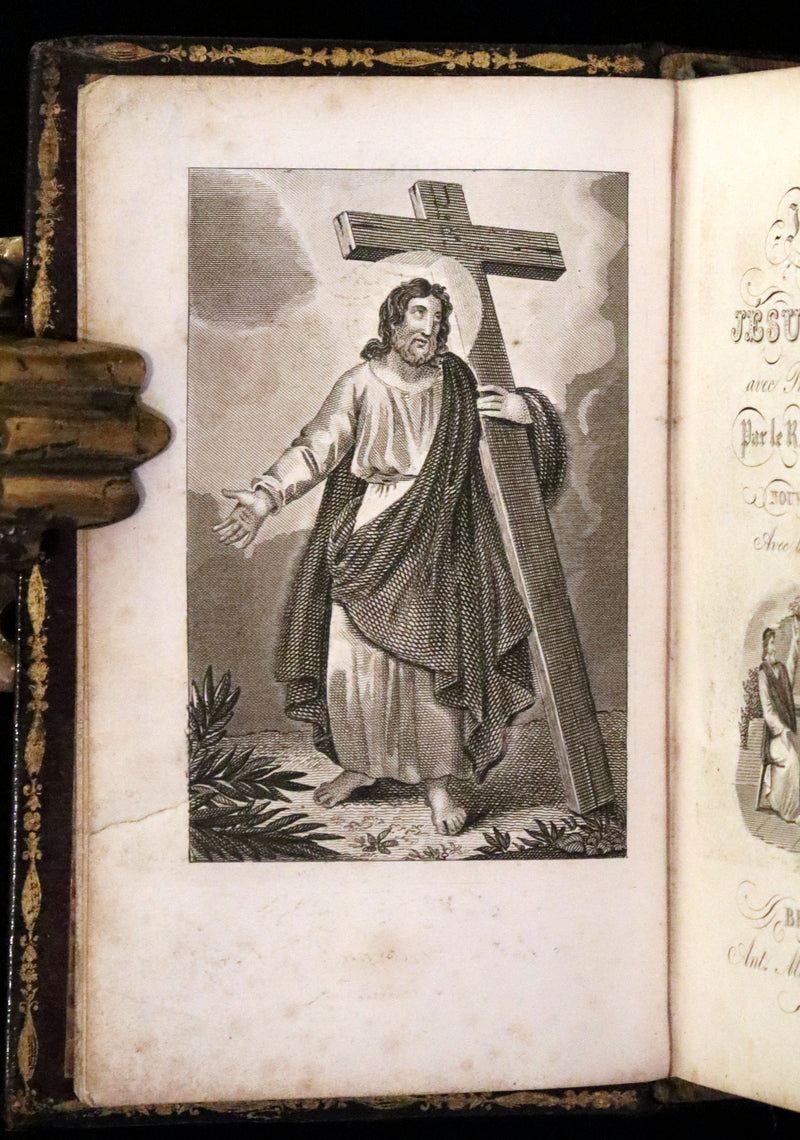 1828 Rare French Book - The Imitation of Christ - L'Imitation de Jesus Christ, Illustrated.
