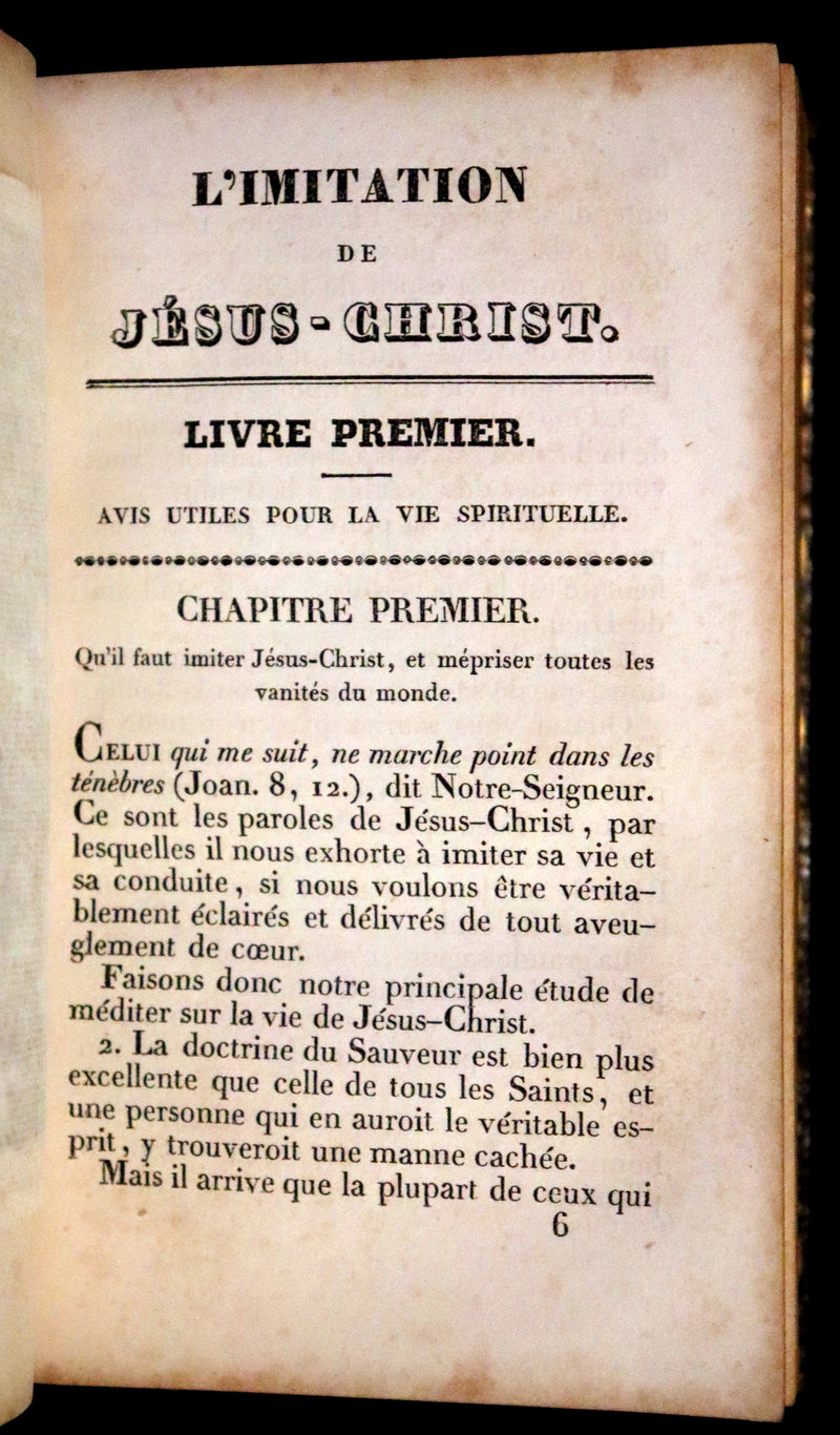 1828 Rare French Book - The Imitation of Christ - L'Imitation de Jesus Christ, Illustrated.