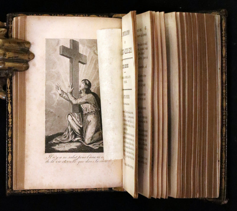 1828 Rare French Book - The Imitation of Christ - L'Imitation de Jesus Christ, Illustrated.