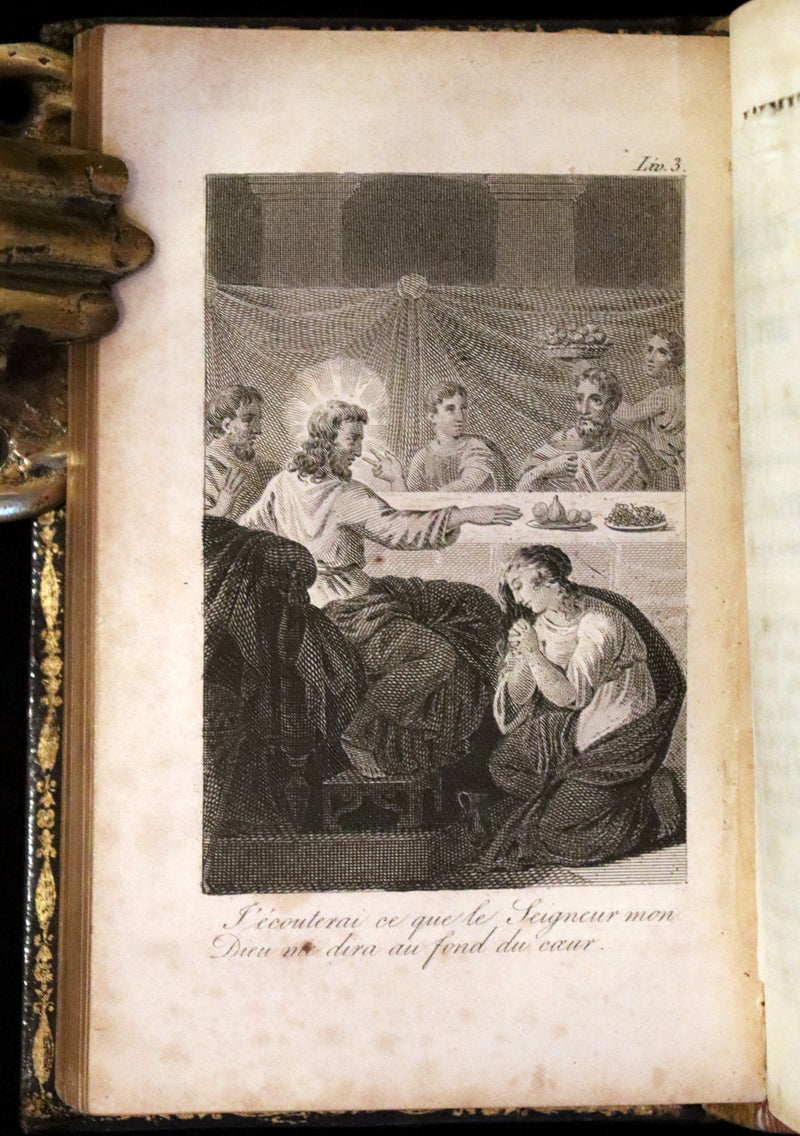 1828 Rare French Book - The Imitation of Christ - L'Imitation de Jesus Christ, Illustrated.