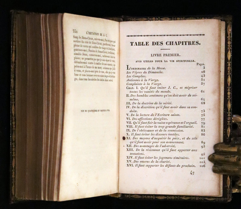 1828 Rare French Book - The Imitation of Christ - L'Imitation de Jesus Christ, Illustrated.