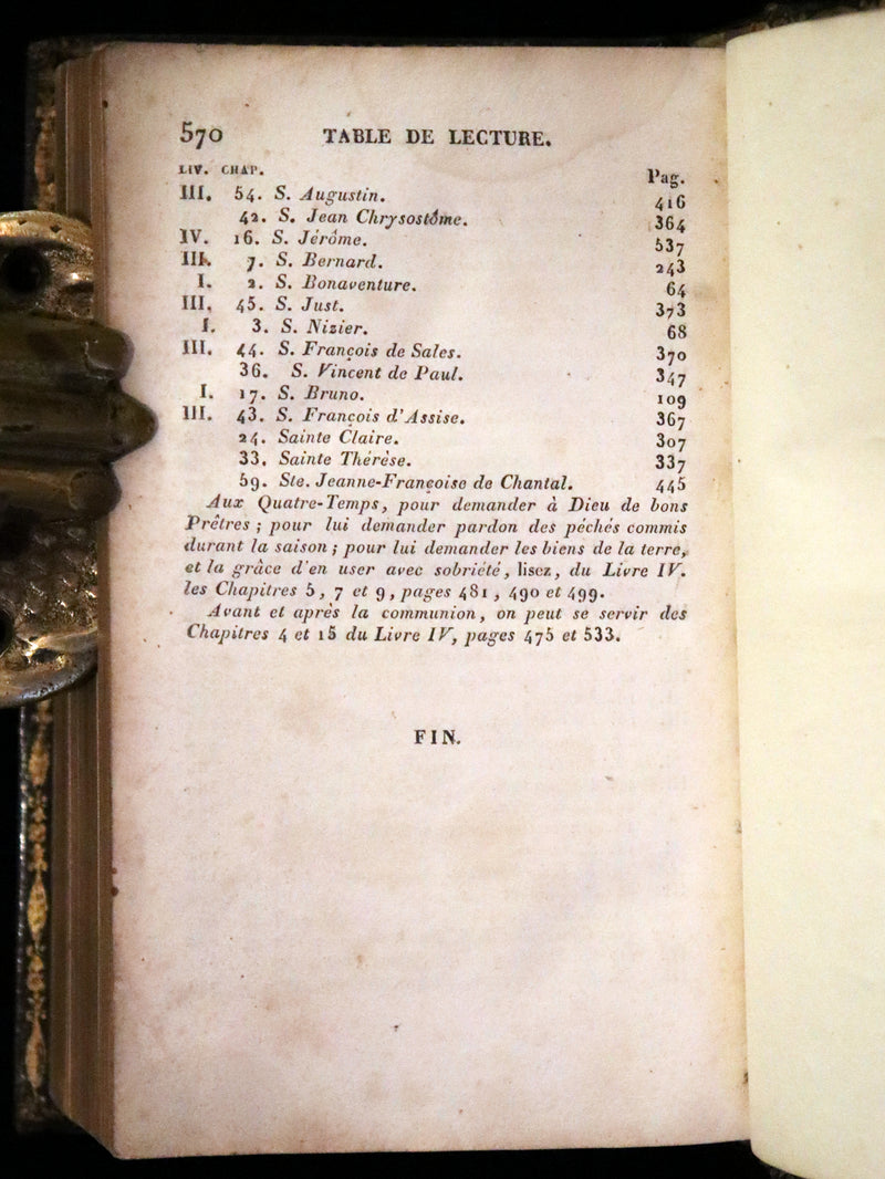 1828 Rare French Book - The Imitation of Christ - L'Imitation de Jesus Christ, Illustrated.