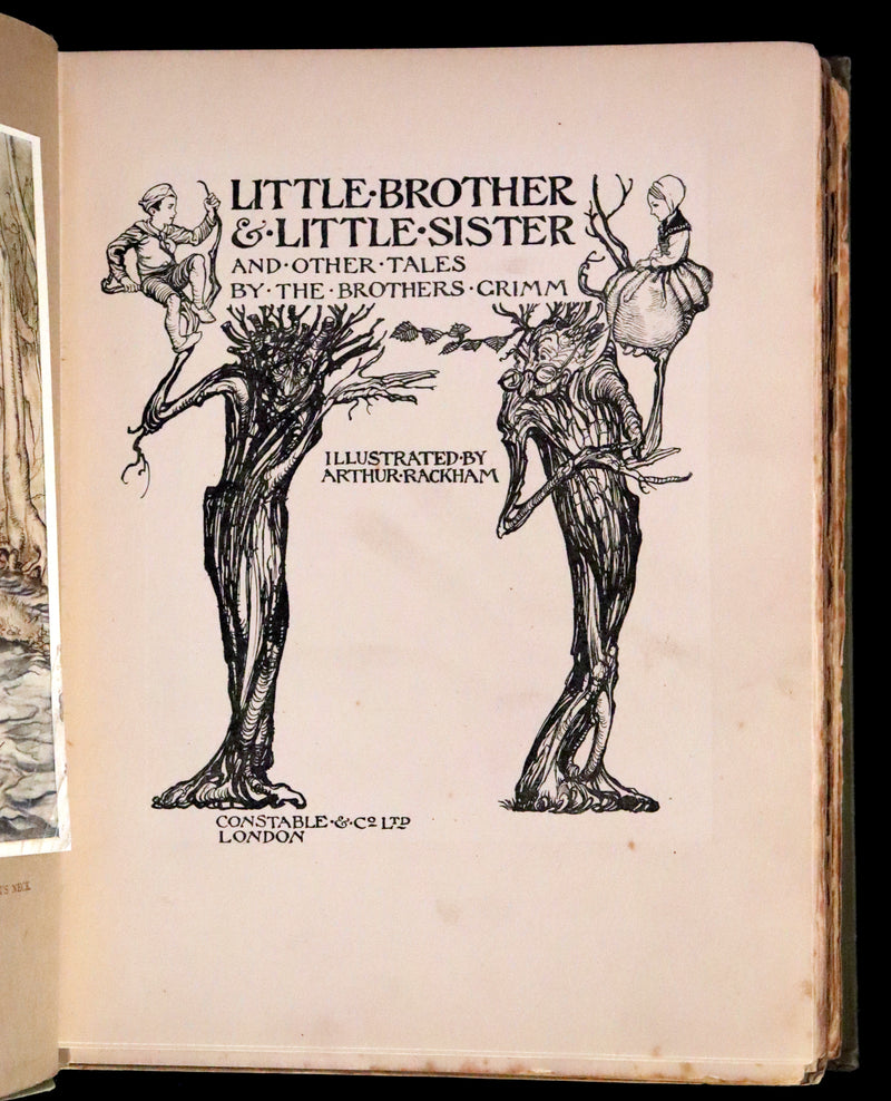 1917 Rare Rackham First Edition - Little Brother & Little Sister and Other Tales by Brothers Grimm.