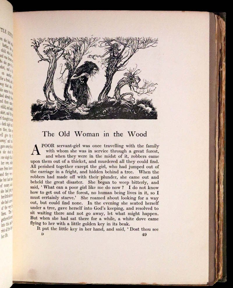 1917 Rare Rackham First Edition - Little Brother & Little Sister and Other Tales by Brothers Grimm.
